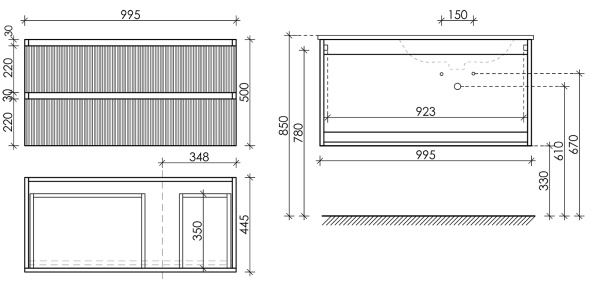 Тумба под раковину Sancos  Snob R SNR100RSM Doha Soft